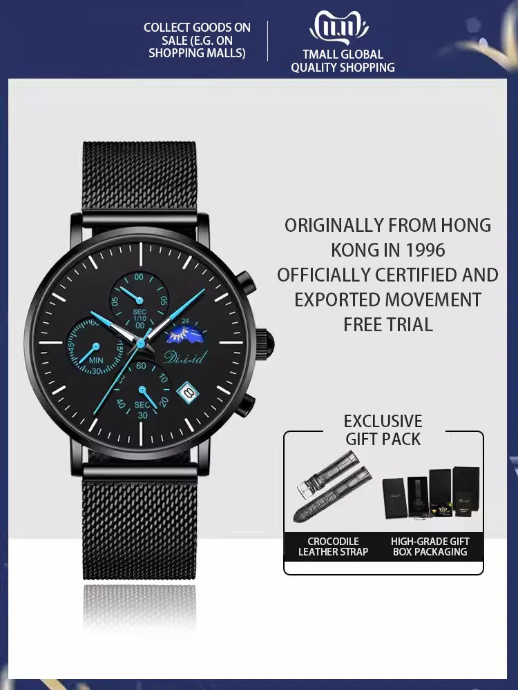 Youth Sports Classic Fashion Waterproof Mechanical Genuine Quartz Men's Watch