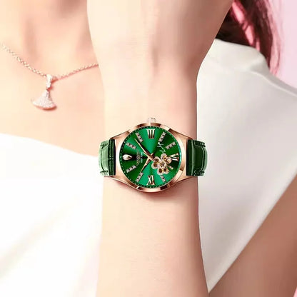 Automatic Mechanical Fashion Genuine Diamond Branded Luxury Women Watches