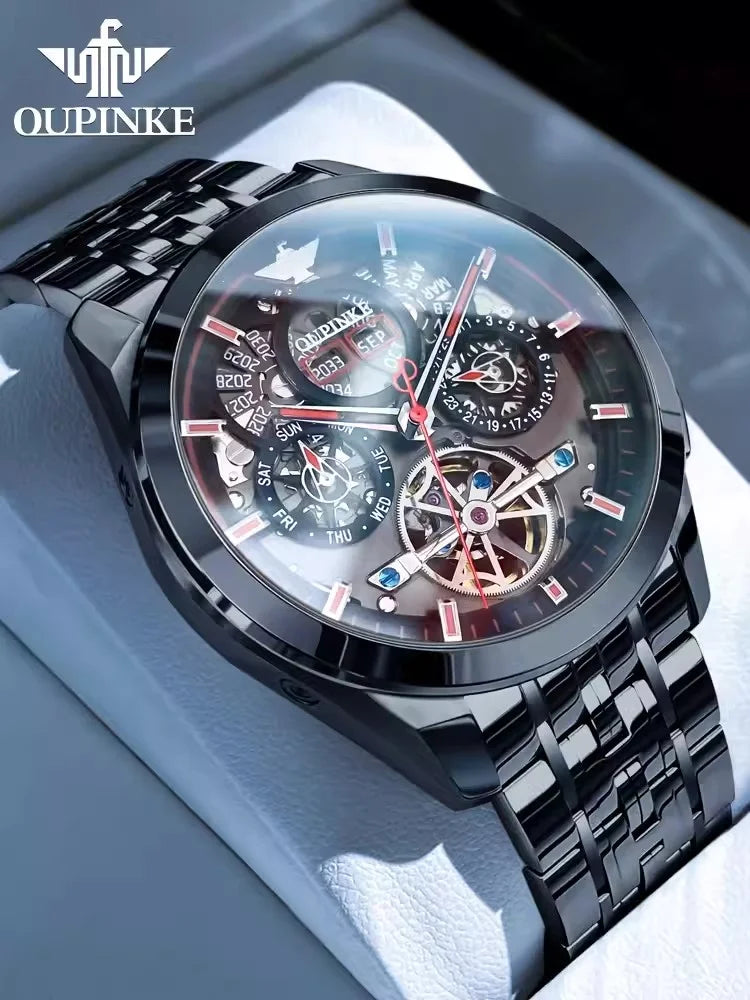 Swiss Branded Waterproof Skeleton High-end Luxury Men Automatic Mechanical Watch