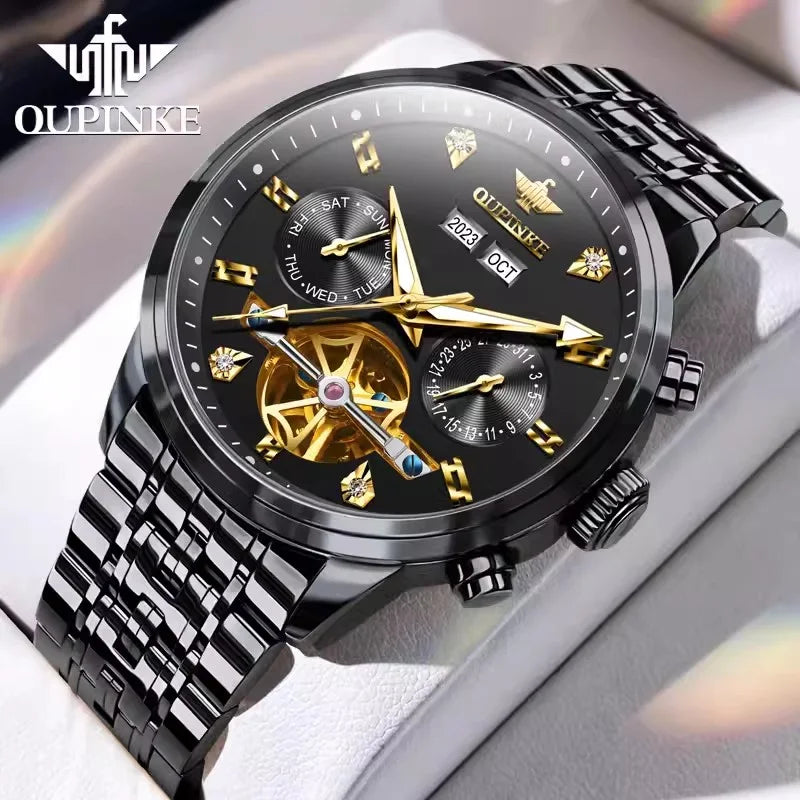 Skeleton Premium Luxury Official Swiss Men Automatic Mechanical Watch