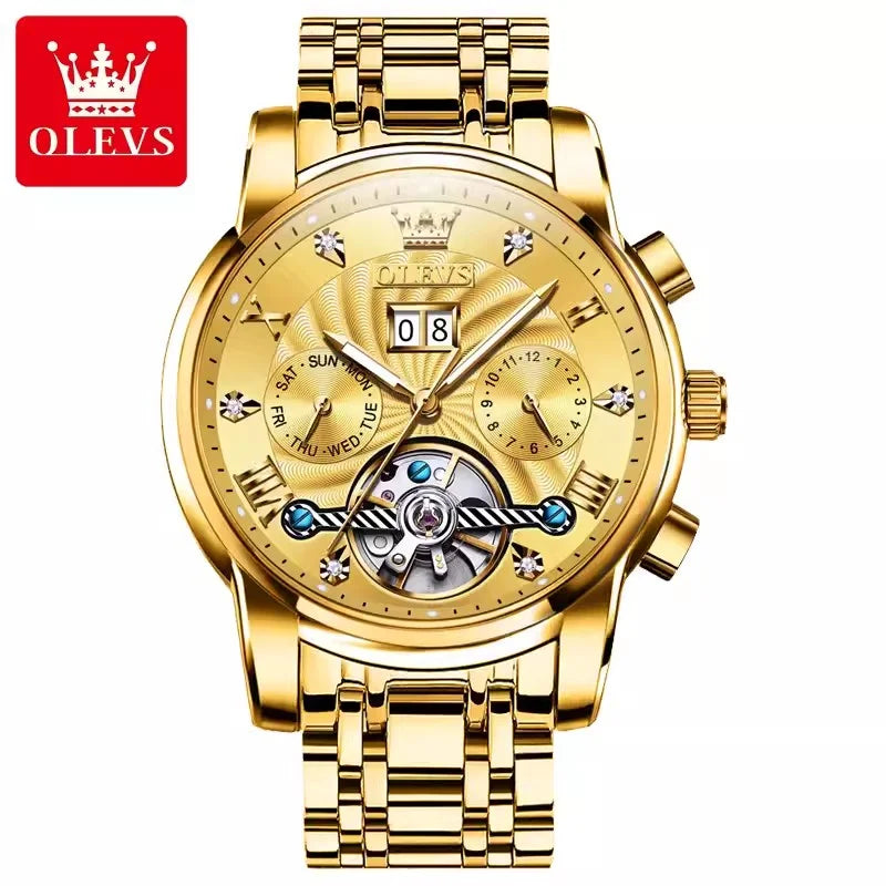 Swiss Genuine Automatic Multifunction Branded Men Mechanical Watch