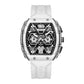 Classic Fashion Skeleton Tonneau Waterproof Watch Men Quartz Watch