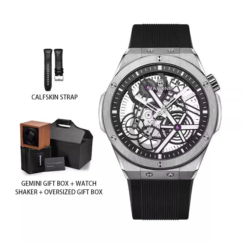 High-end Luxury Gemini Skeleton Men Automatic Mechanical Watch