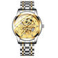 Classic Fashion Automatic Skeleton Gold Mechanical Men Watch