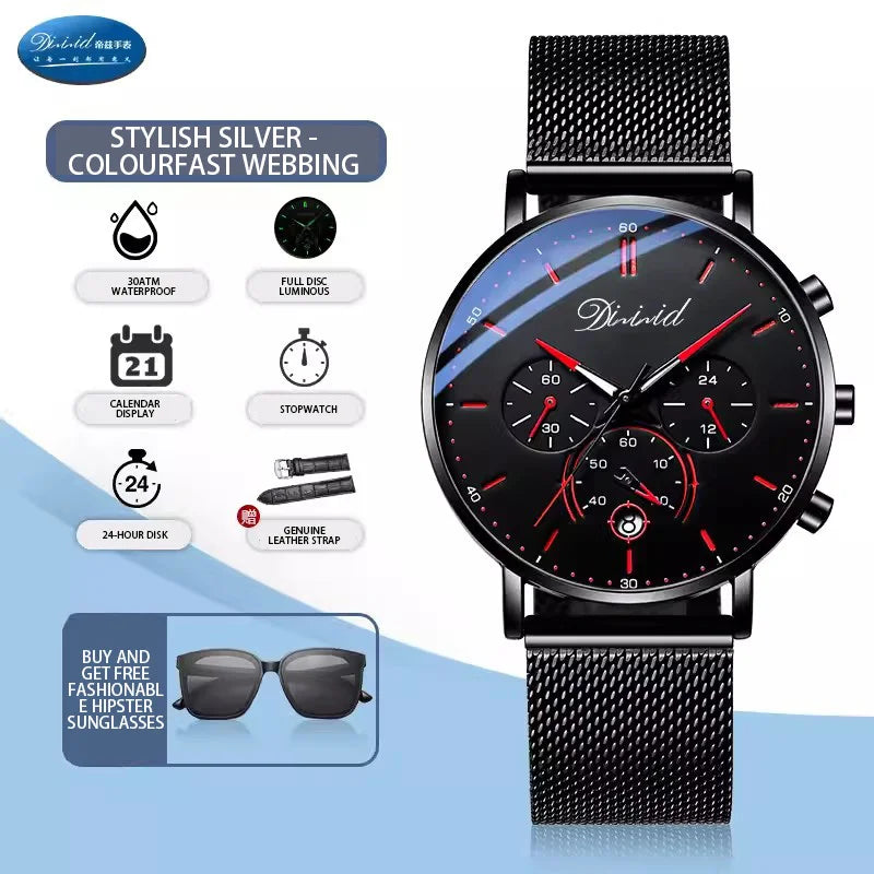 Exam Watch Men Simple Fashion Classic Teenage Boys Quartz Watch