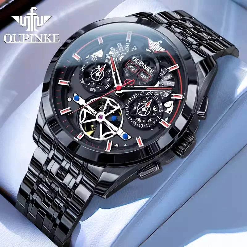 Swiss Luxury High-end Automatic Skeleton Sports Men Mechanical Watch