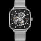 Classic Fashion Skeleton Square Trend Automatic Mechanical Men Watch