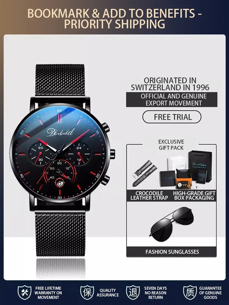 Fashion Teenager Fashion Classic Students Exams Special Quartz Men Watches