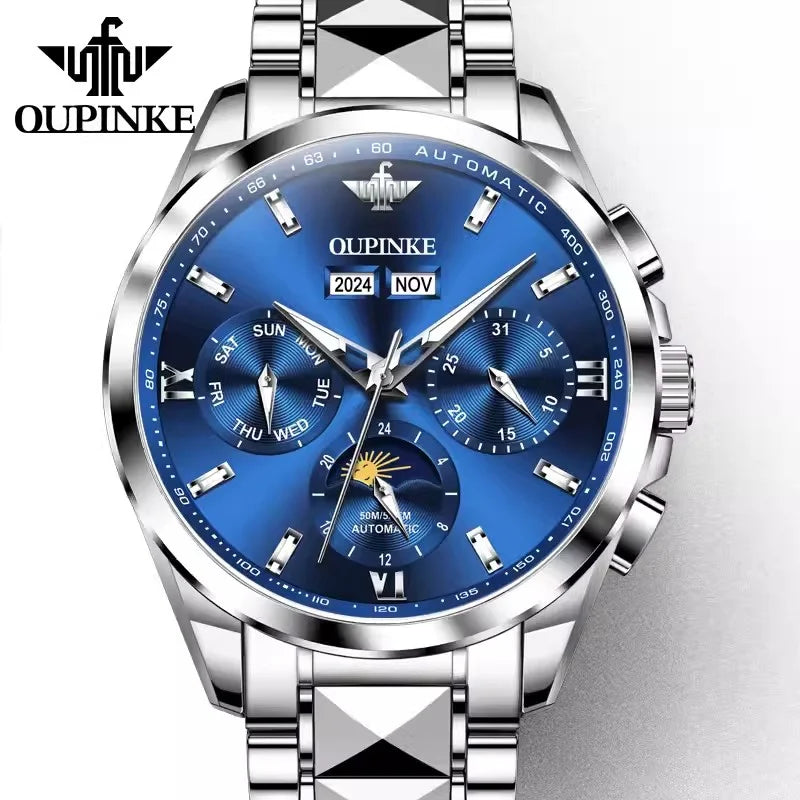 Premium Luxury Mechanical Automatic Swiss Brand Multifunction Men's Watch