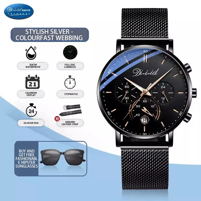 Exam Watch Men Simple Fashion Classic Teenage Boys Quartz Watch