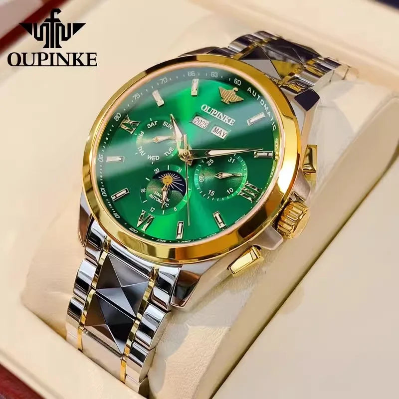 Swiss Certified Branded High-end Luxury Gold Mechanical Men's Watch