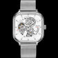 Classic Fashion Skeleton Square Trend Automatic Mechanical Men Watch