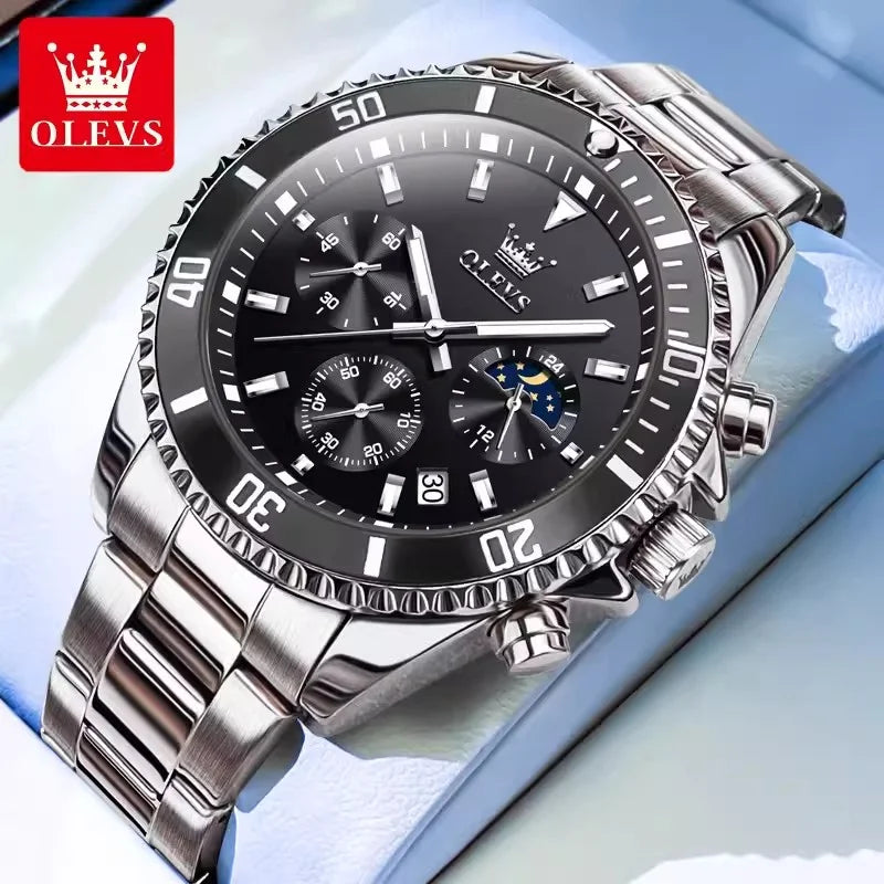 Branded Automatic Mechanical High-grade Luxury Quartz Gold Men Watch