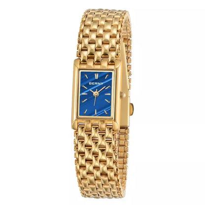 Square Waterproof Classic Fashion Vintage Men Gold Quartz Watch