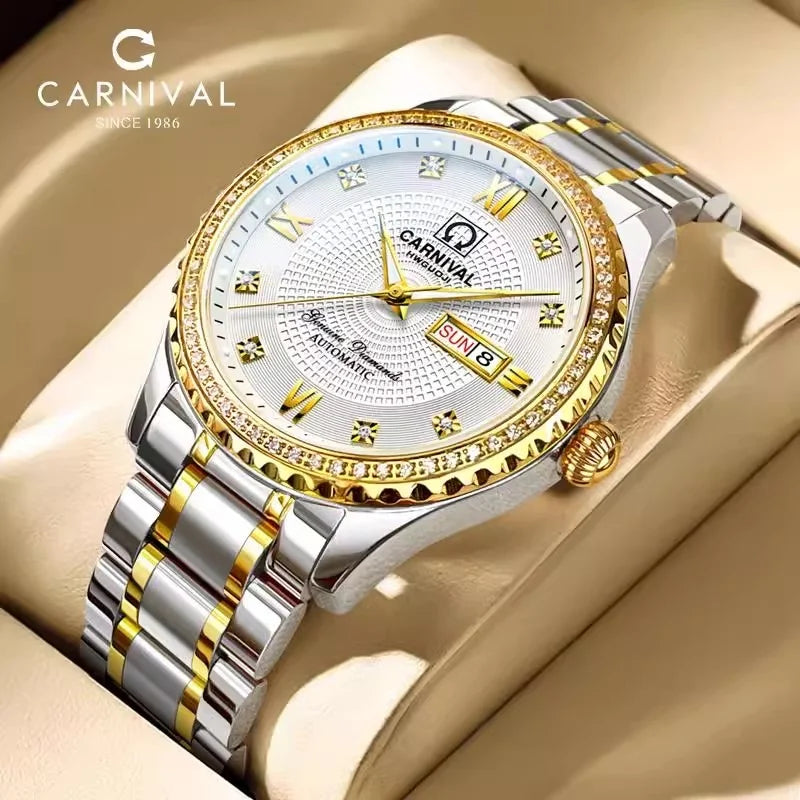 High-end Luxury Luminous Mechanical Automatic Steel Gold Men's Watches