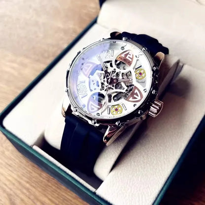 Clover Automatic Skeleton Classic Trend Automatic Mechanical Men Watch