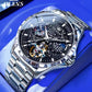 Luxury High-end Automatic Mechanical Skeleton Star Men Watch