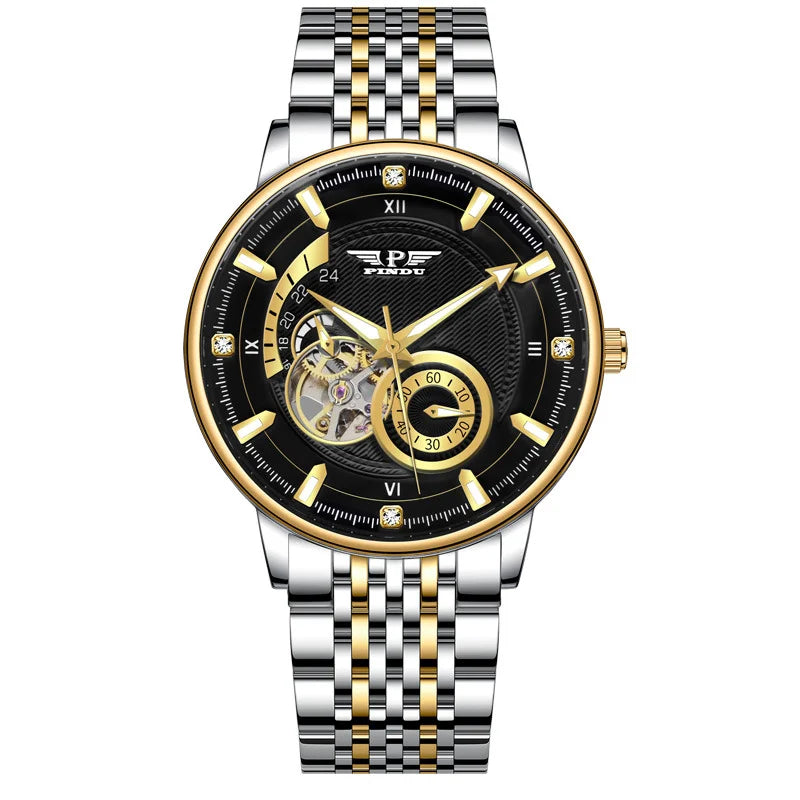 Classic Fashion Gold Color Men's Automatic Trend Mechanical Watch