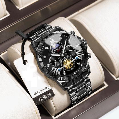 Men Quartz Watch Skeletonized Classic Business High-end Student Luminous Watch