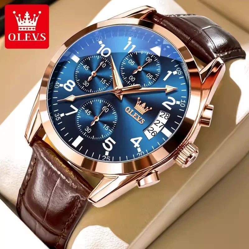 Classic Fashion Branded Men Student Luminous Waterproof Quartz Watch