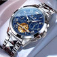 Swiss High-end Luxury Black Diamond Mechanical Watch Automatic Skeleton Watch