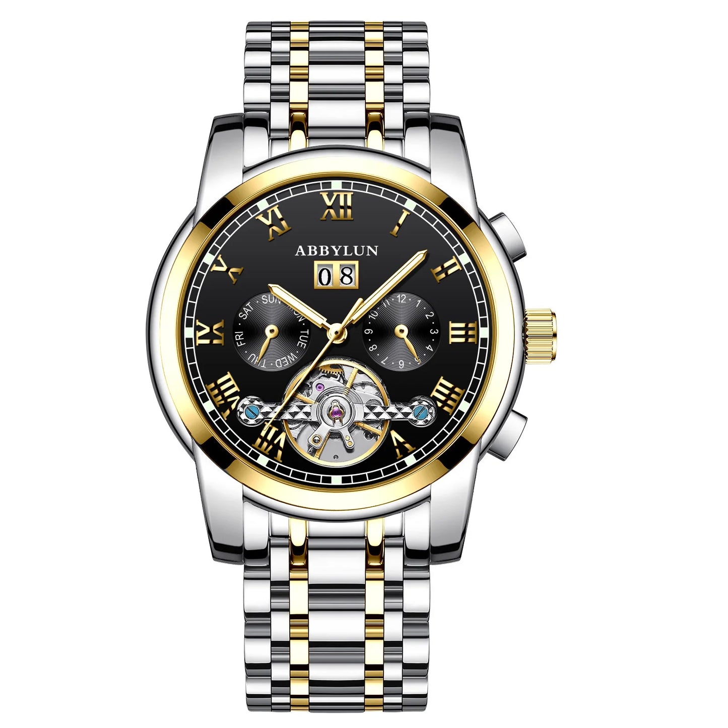 Automatic Waterproof Men's Mechanical Watch Steel Skeleton Classic Fashion Trend Watch