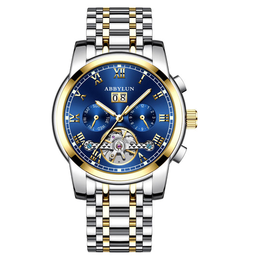 Automatic Waterproof Men's Mechanical Watch Steel Skeleton Classic Fashion Trend Watch