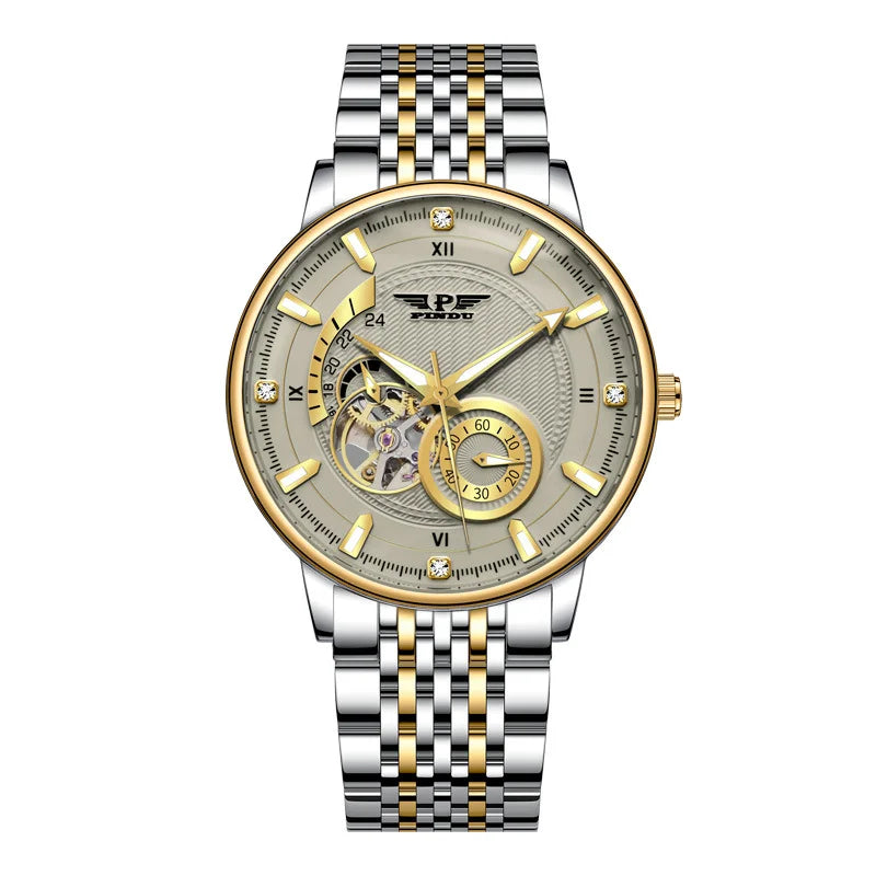 Classic Fashion Gold Color Men's Automatic Trend Mechanical Watch