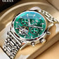 Swiss Genuine Skeleton Automatic Multifunction Fashion Men Mechanical Watch