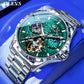 Luxury High-end Automatic Mechanical Skeleton Star Men Watch