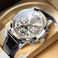 Swiss Genuine Skeleton Automatic Multifunction Fashion Men Mechanical Watch