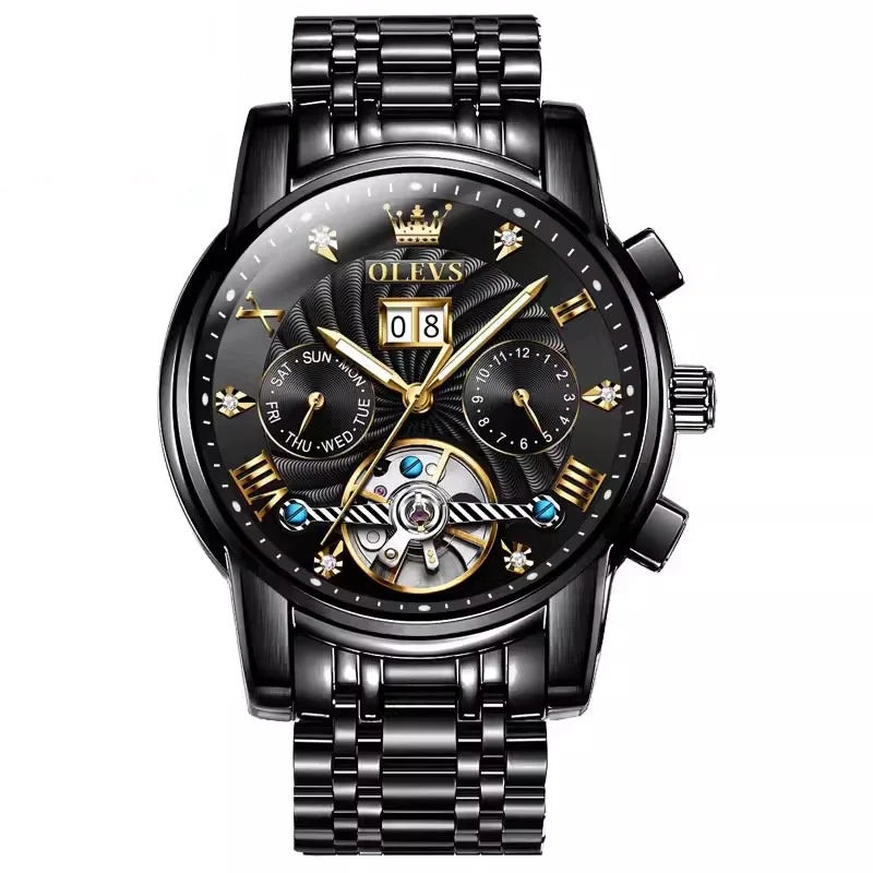 Swiss Genuine Automatic Multifunction Branded Men Mechanical Watch