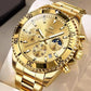 Branded Automatic Mechanical High-grade Luxury Quartz Gold Men Watch