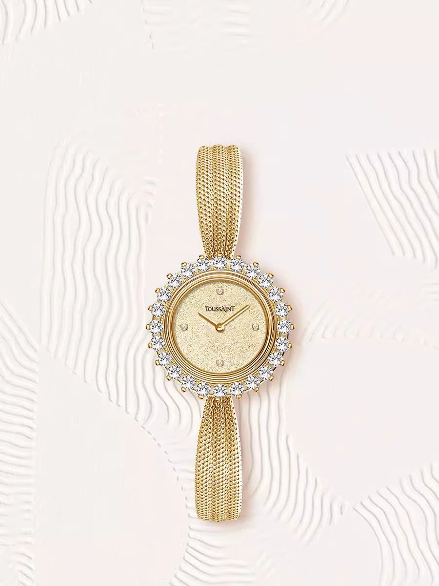 Little Flower 4 Natural Diamonds Women Light Luxury Premium New Watch