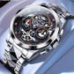 Swiss High-end Luxury Skeleton Watch Wristwatch Automatic Multi-function Men Mechanical Watches