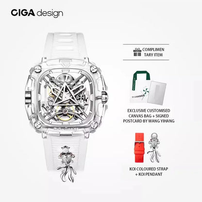 New Fashion Luxury Koi Niche Skeleton Automatic Mechanical Women Watch