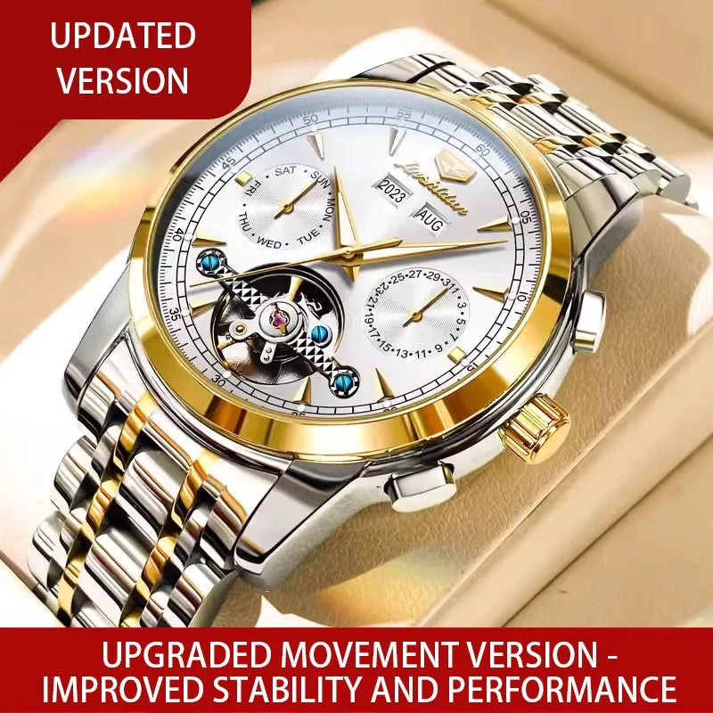 Swiss Luxury Mechanical Automatic Business Multifunction Tourbillon Men Watch