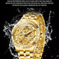 2024 Classic Fashion New Men's Gold Watch Waterproof Luminous Quartz Watch