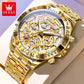 2024 Classic Fashion New Men's Gold Watch Waterproof Luminous Quartz Watch