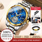 Classic Fashion Gold Mechanical Swiss Automatic Skeletone Brand Men Watches