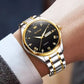 Swiss New Classic Fashion Brand Calendar Gold Color Men Quartz Watch