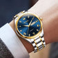 Swiss New Classic Fashion Brand Calendar Gold Color Men Quartz Watch