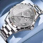 Latest Classic Fashion Brand Silver Quartz Steel Strap Men Watch