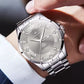 Latest Classic Fashion Brand Silver Quartz Steel Strap Men Watch