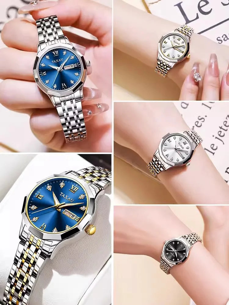 2024 New Classic Fashion Brand Explosion Quartz Temperament Silver Women's Watches