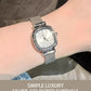 2024 New Light Luxury Niche Ladies Student Compact Quartz Silver Women's Watch