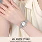 2024 New Light Luxury Niche Ladies Student Compact Quartz Silver Women's Watch