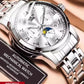 Classic Fashion Business Steel Strap Watch Swiss Silver Automatic Mechanical Men's Watch