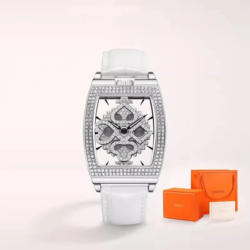 Light Luxury High-end Niche Skeleton Silver Women's Quartz Watch