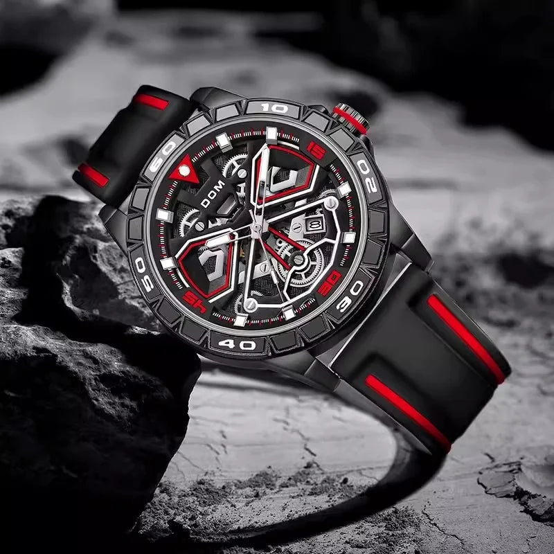 Cool Fashion Luxury High-end Skeleton Luminous Quartz Men's Watch